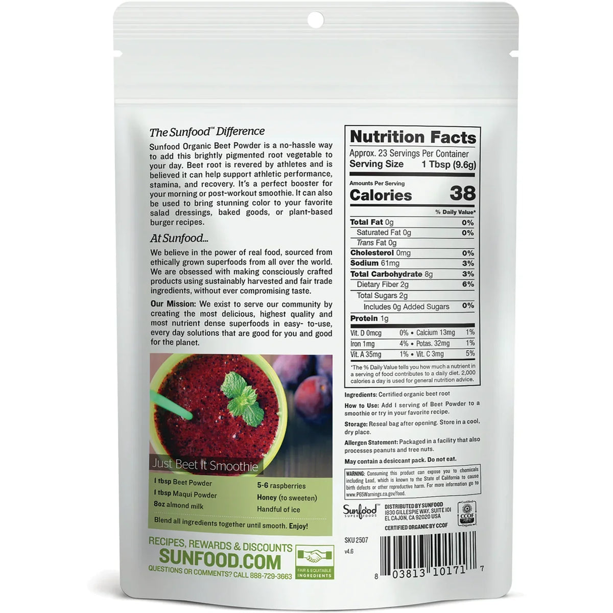 Organic Beet Powder