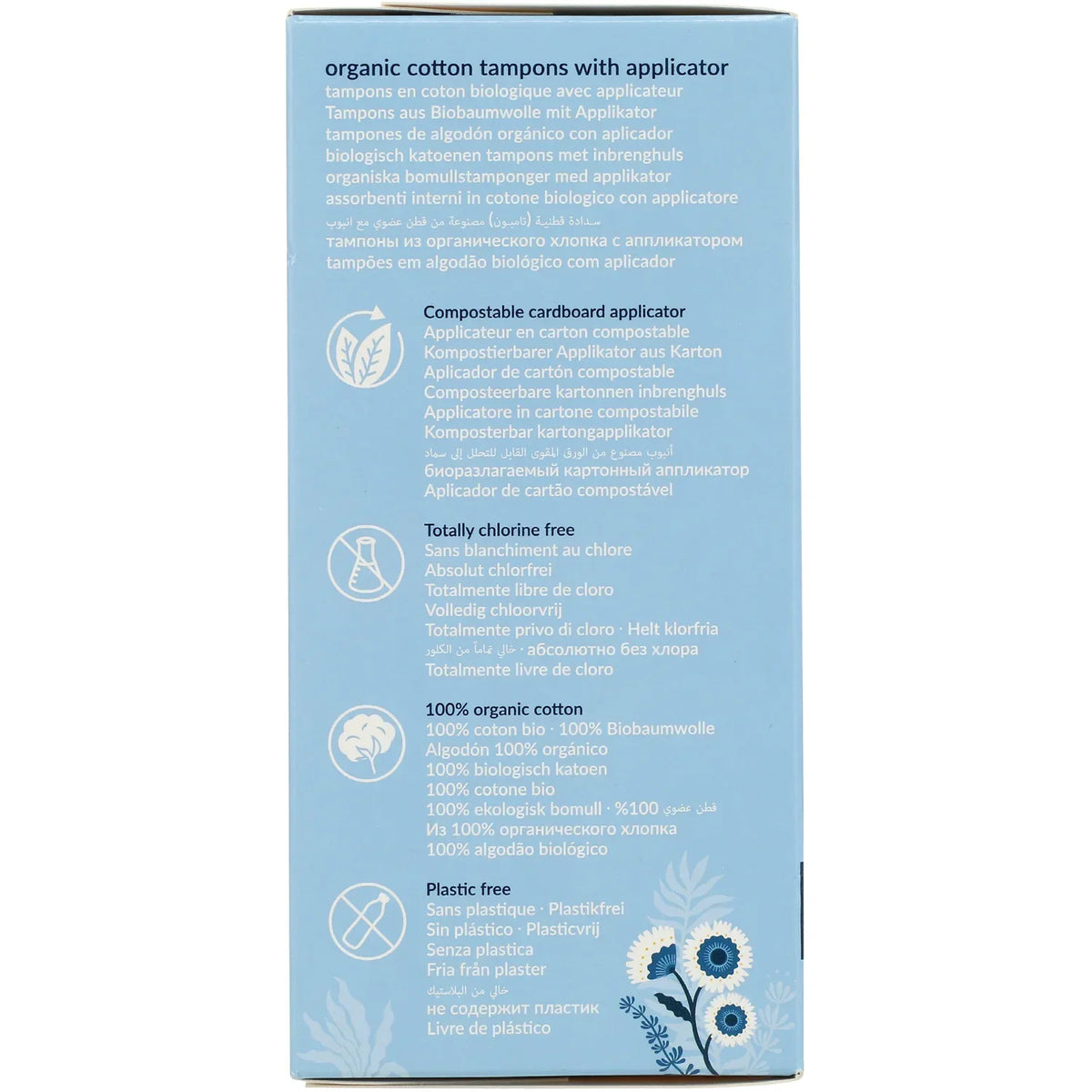 Organic Cotton Tampons with Applicator - Super