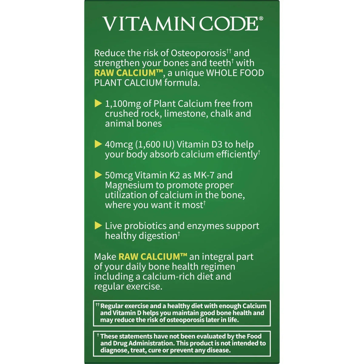 Vitamin Code Raw Calcium