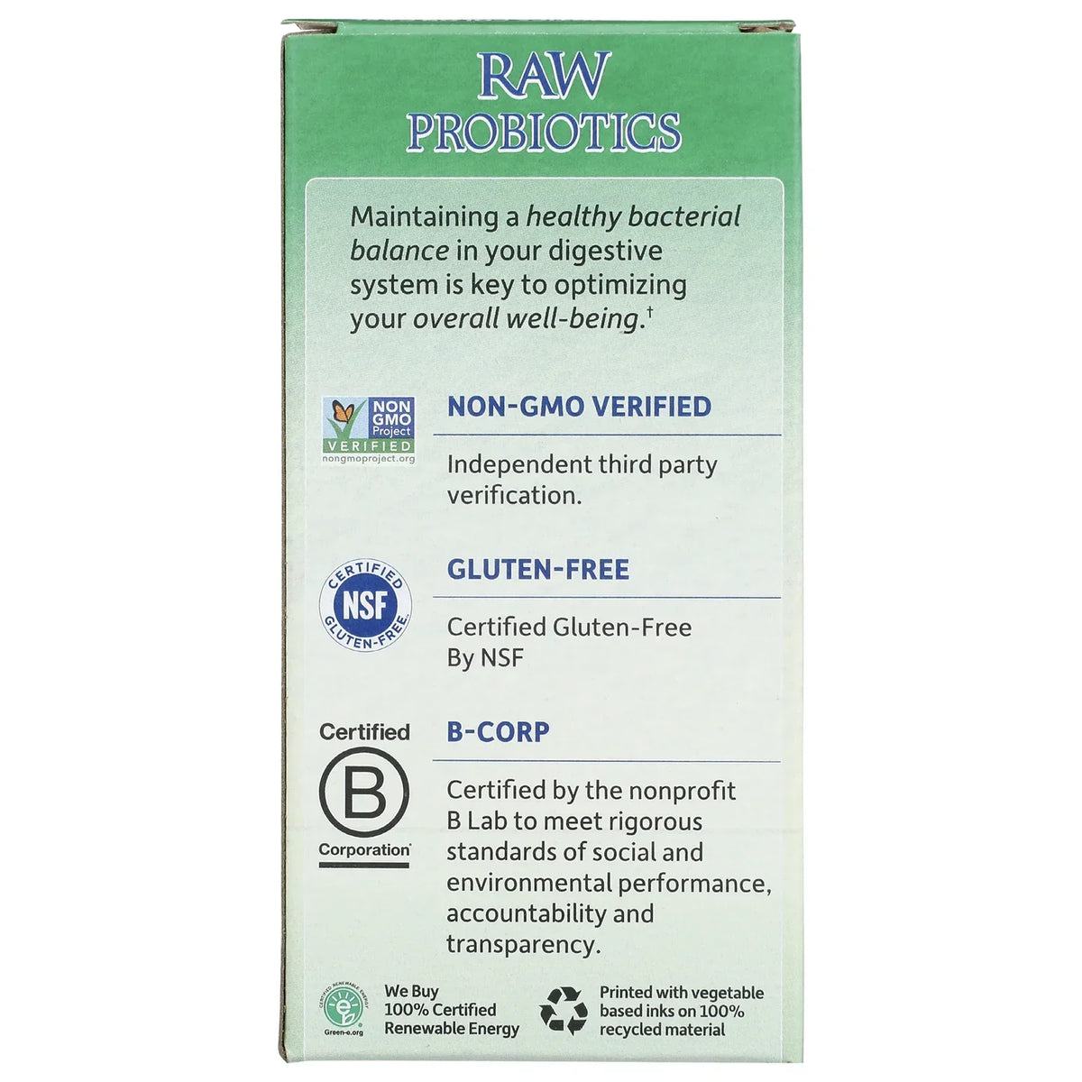 RAW Probiotics Colon Care