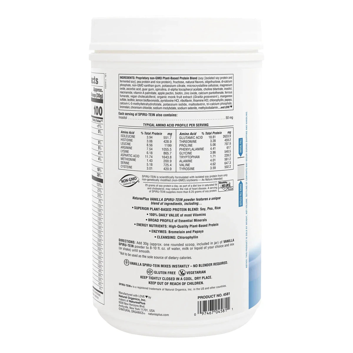 Spiru-Tein Protein Powder Meal - Vanilla