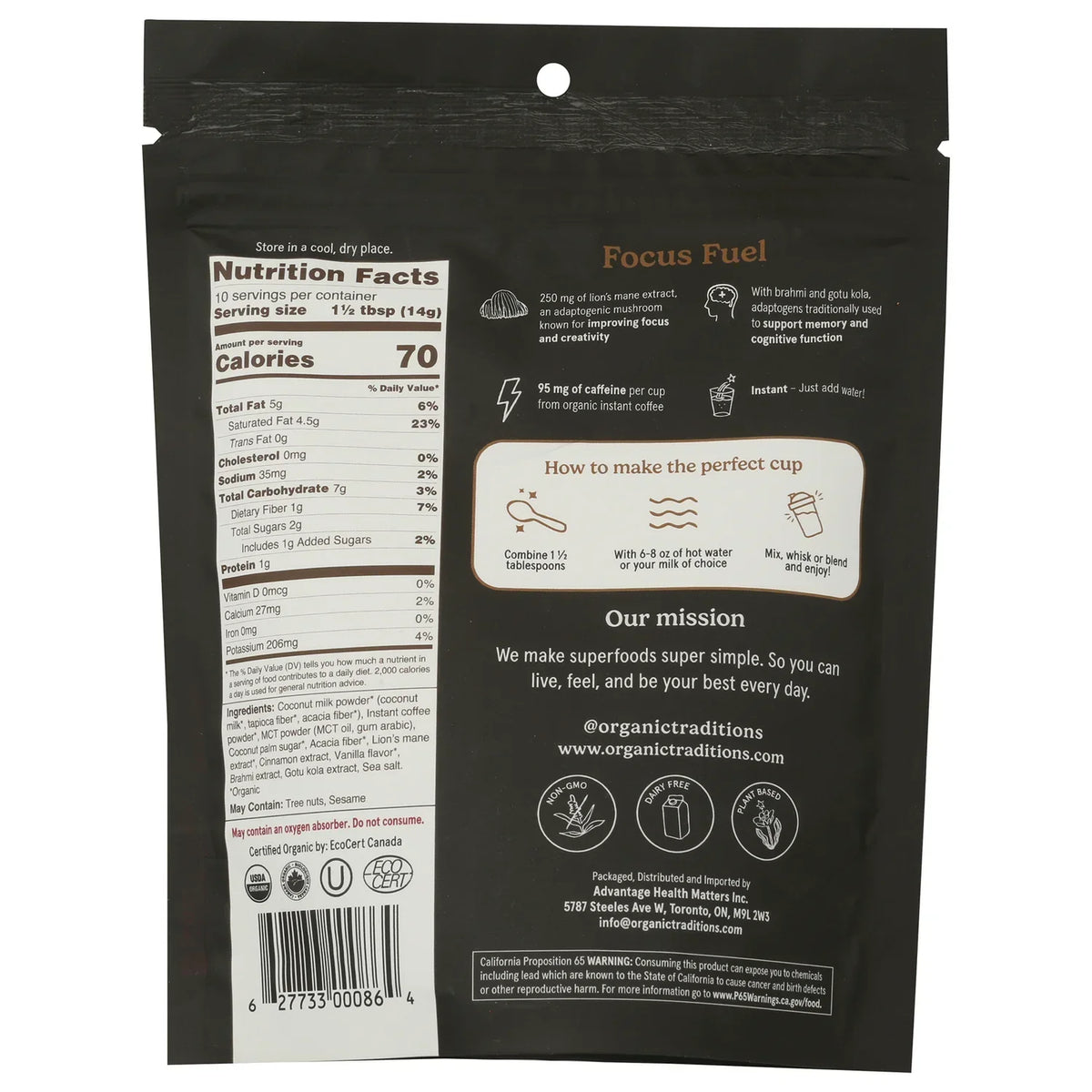 Focus Fuel Mushroom Coffee