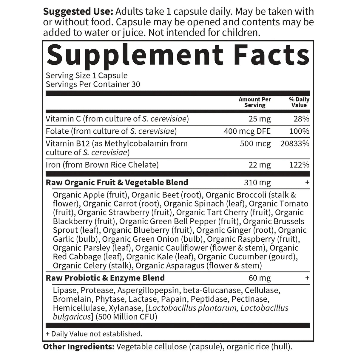 Vitamin Code Raw Iron