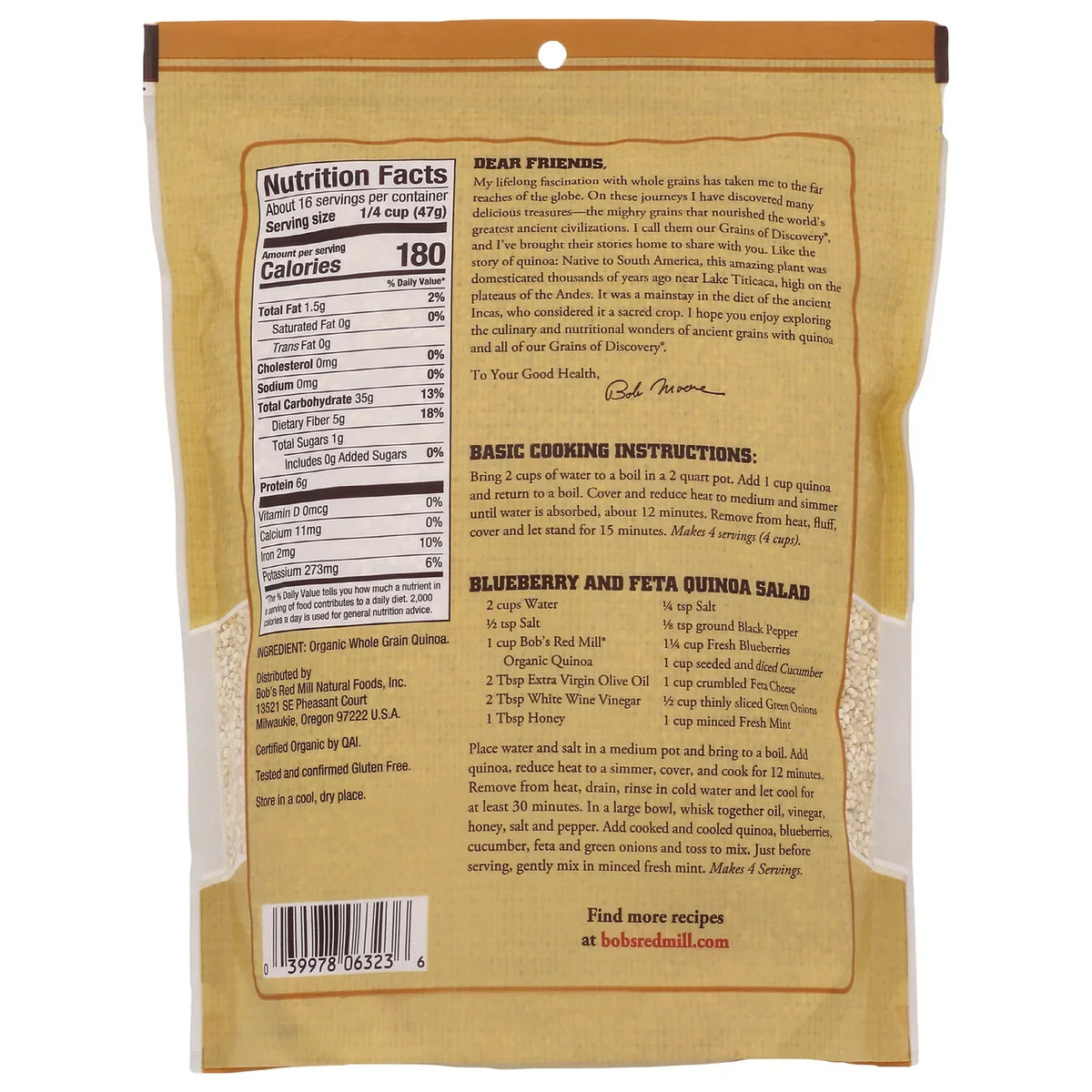 Organic Whole Grain Quinoa
