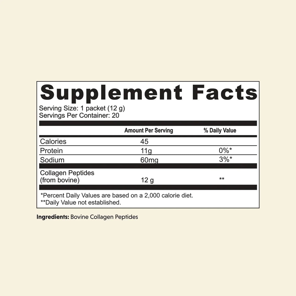 Grass-Fed Bovine Collagen Peptides - Unflavored