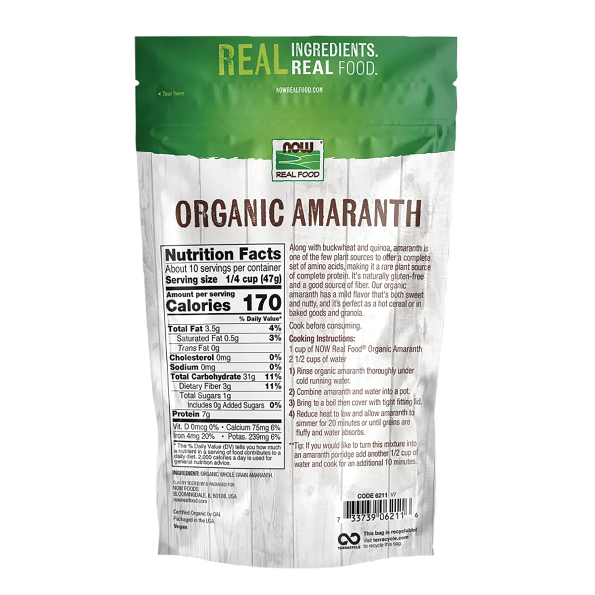 Organic Amaranth Whole Grain