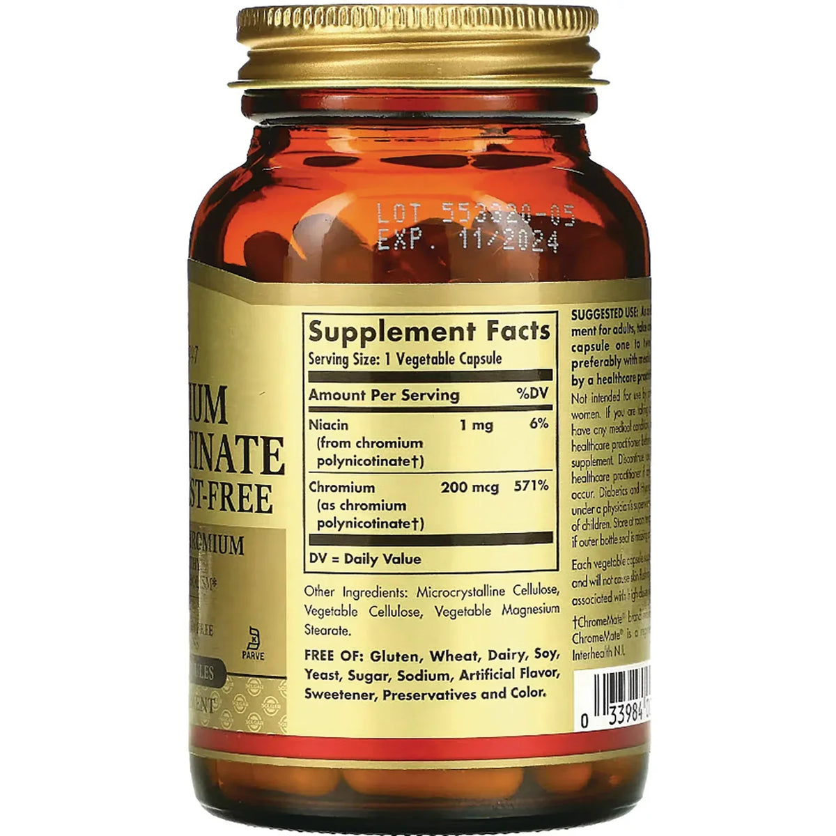Chromium Polynicotinate Yeast Free