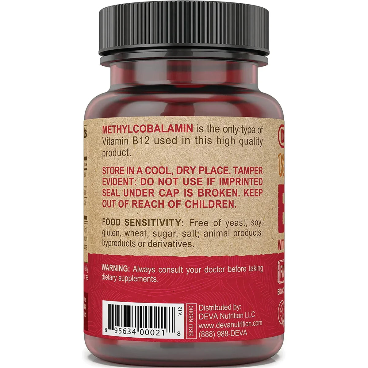 Vegan B12 with Folic Acid & B6 - Fast Dissolve