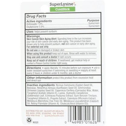 SuperLysine+ ColdStick Lip Sunscreen SPF 21
