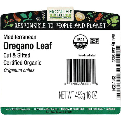 Organic Cut & Sifted Mediterranean Oregano Leaf