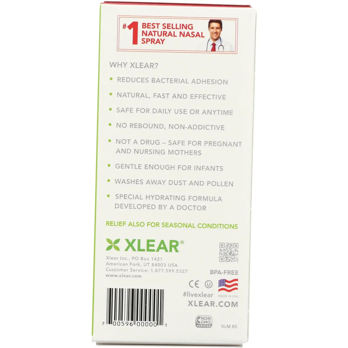 Natural Saline Nasal Spray - Daily Relief