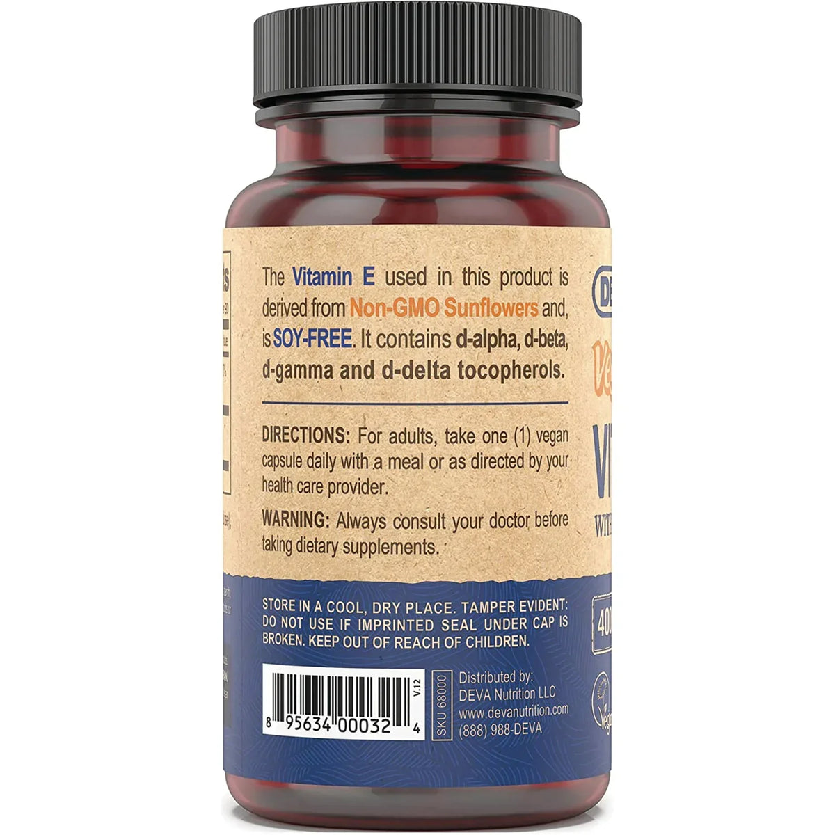 Vegan Vitamin E with Mixed Tocopherols