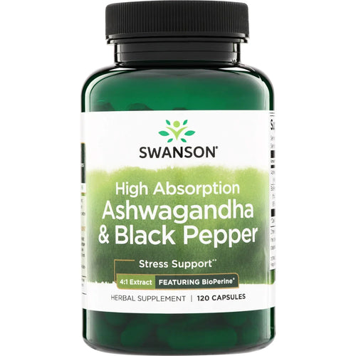 High Absorption Ashwagandha & Black Pepper - Featuring BioPerine