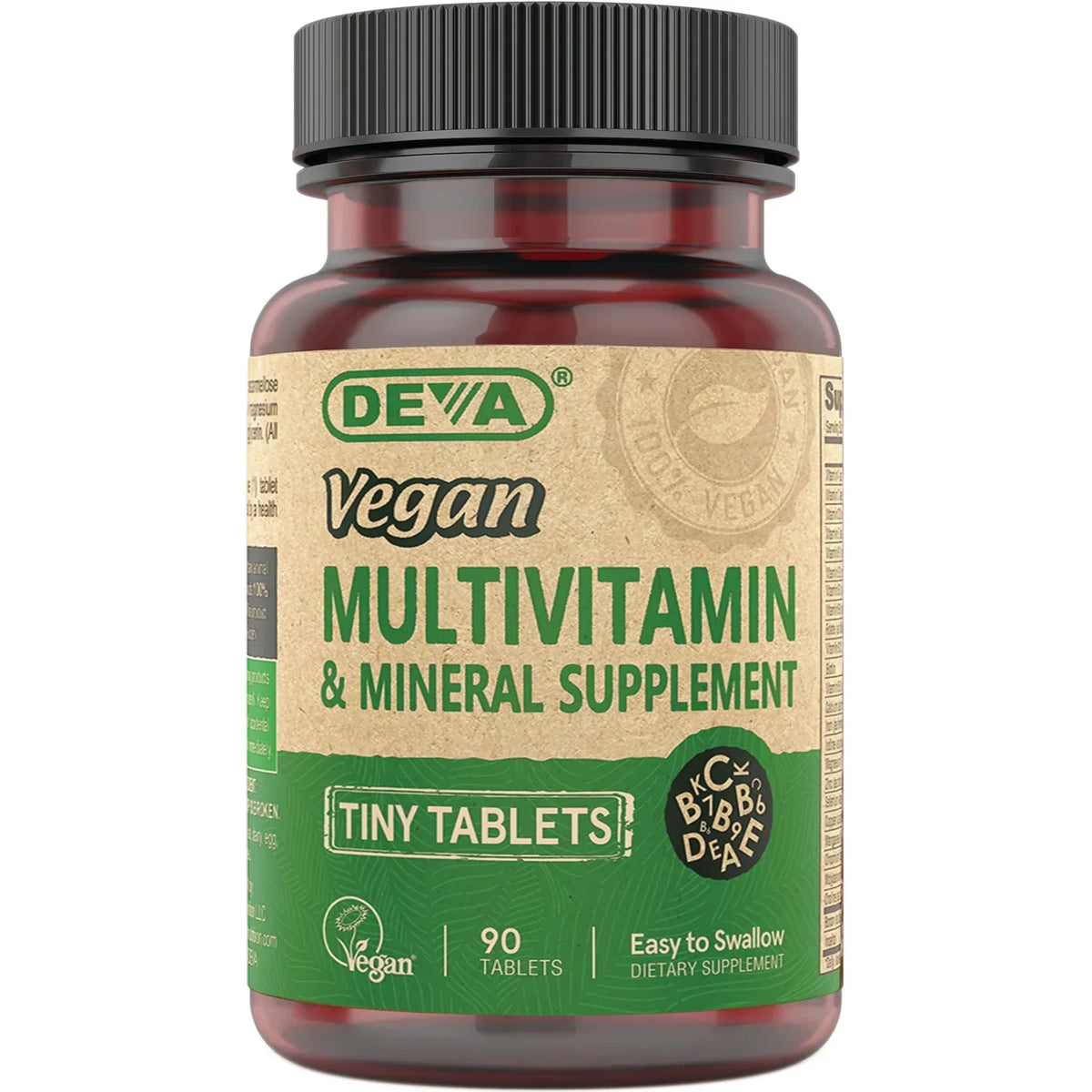 Vegan Multivitamin & Mineral Supplement - Tiny Tablets
