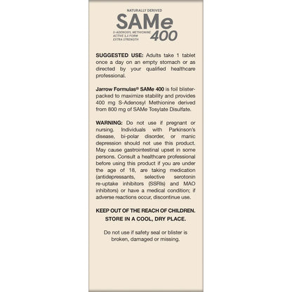 Vegan Naturally Derived SAMe 400 Extra Strength