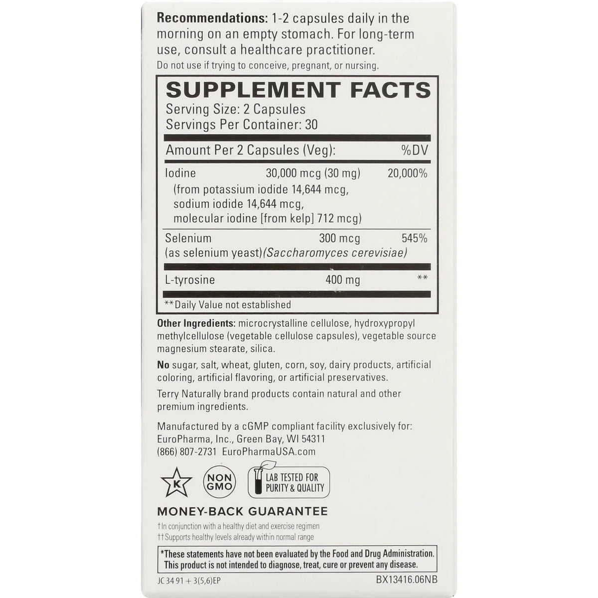 Terry Naturally Thyroid Care Plus with Selenium