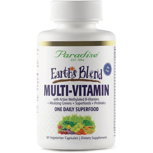 Earth's Blend Multi-Vitamin One Daily Superfood No Iron
