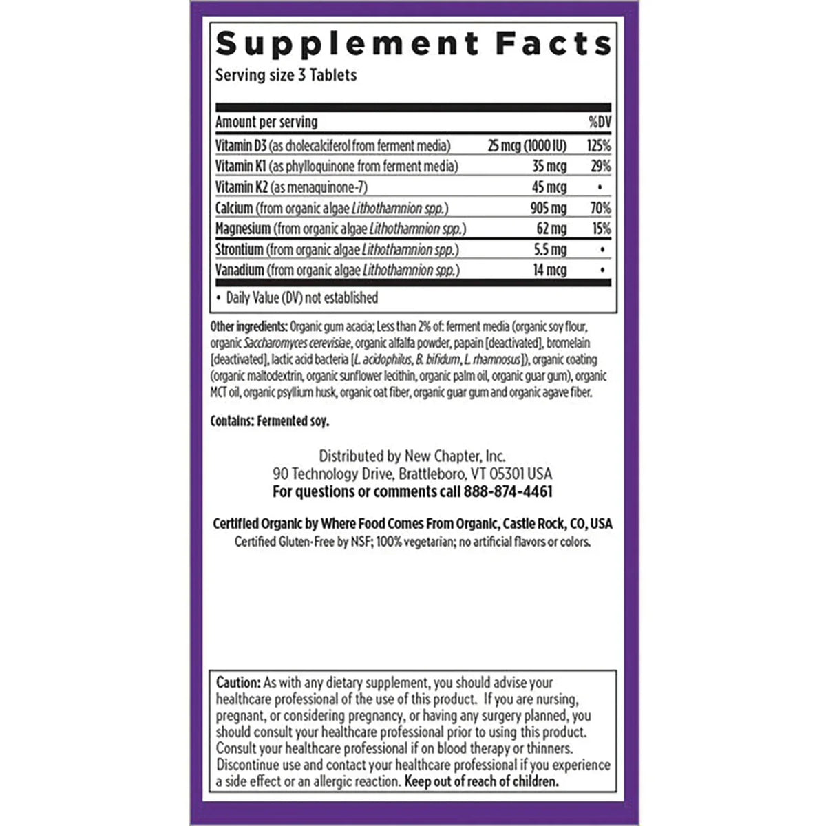 Plant Calcium Bone Strength Take Care - Slim Tablets