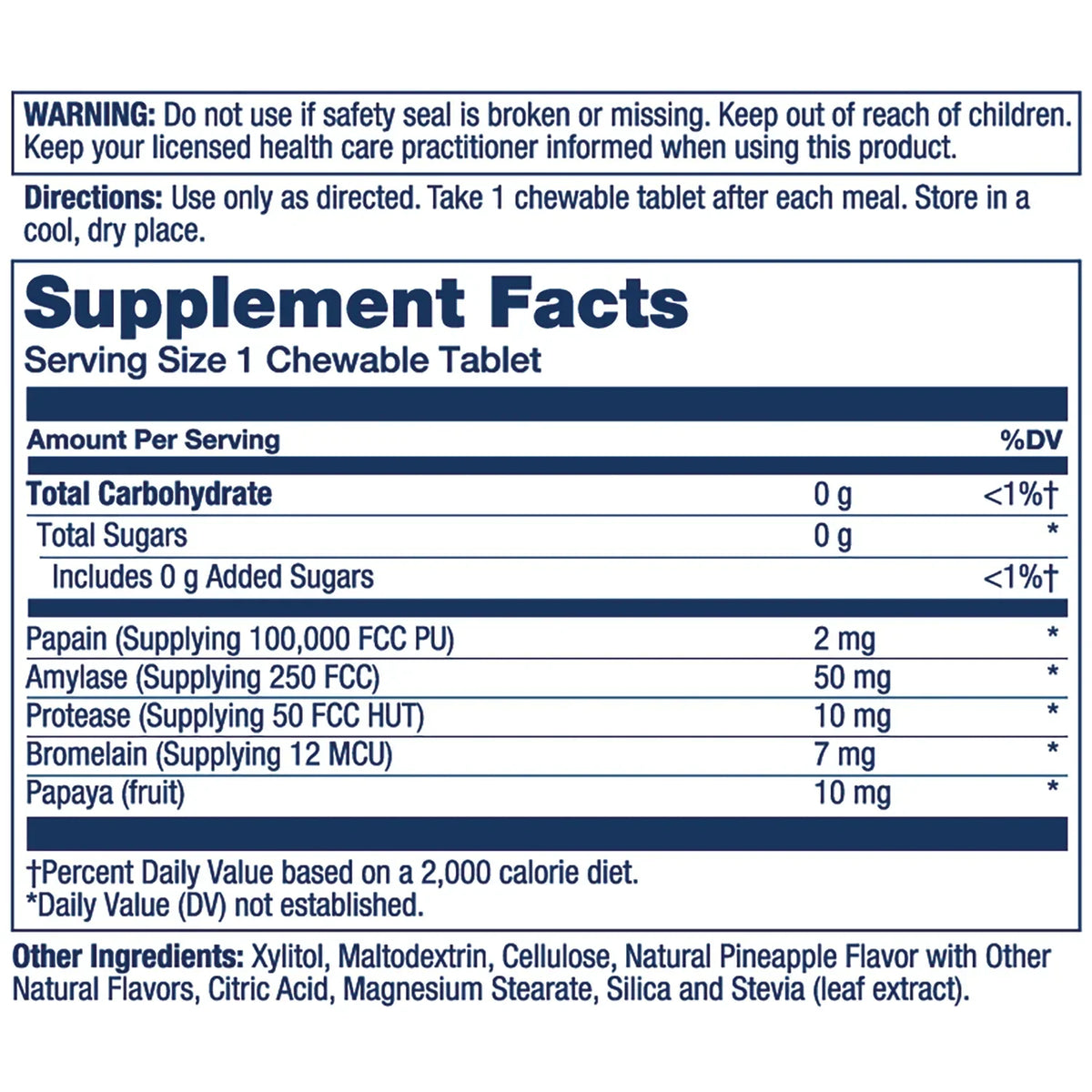 Papaya Enzyme Chewables - Pineapple
