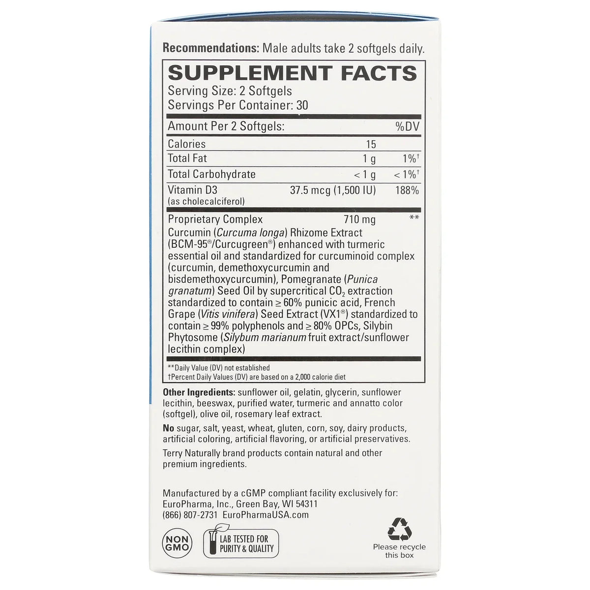 Terry Naturally Healthy PSA Levels
