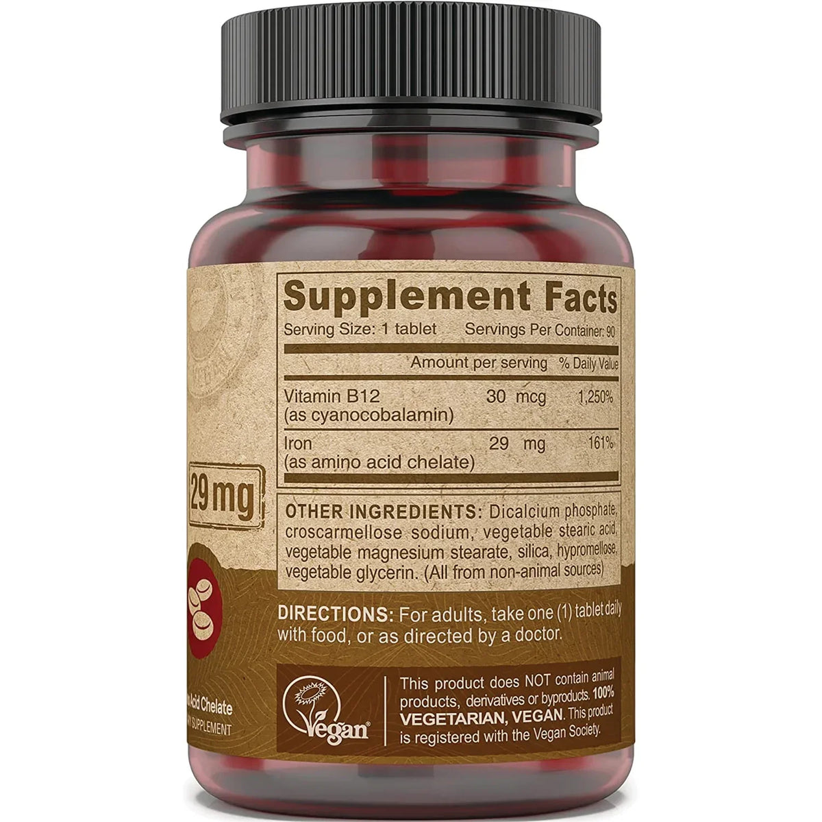 Vegan Chelated Iron with Added B12