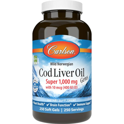 Wild Norwegian Cod Liver Oil Gems