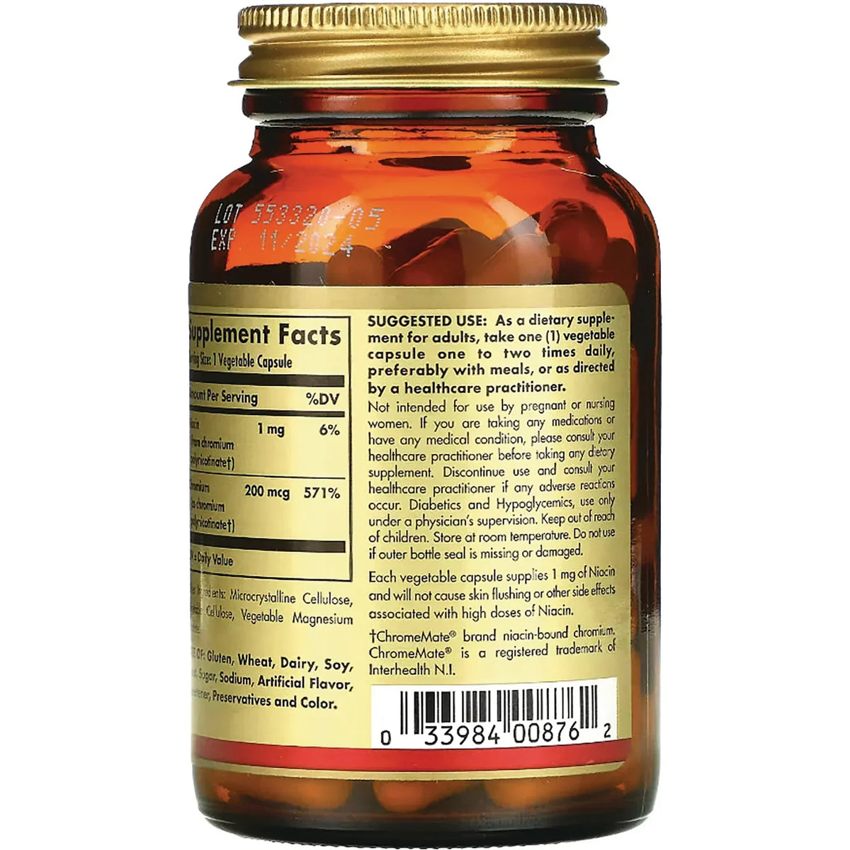 Chromium Polynicotinate Yeast Free