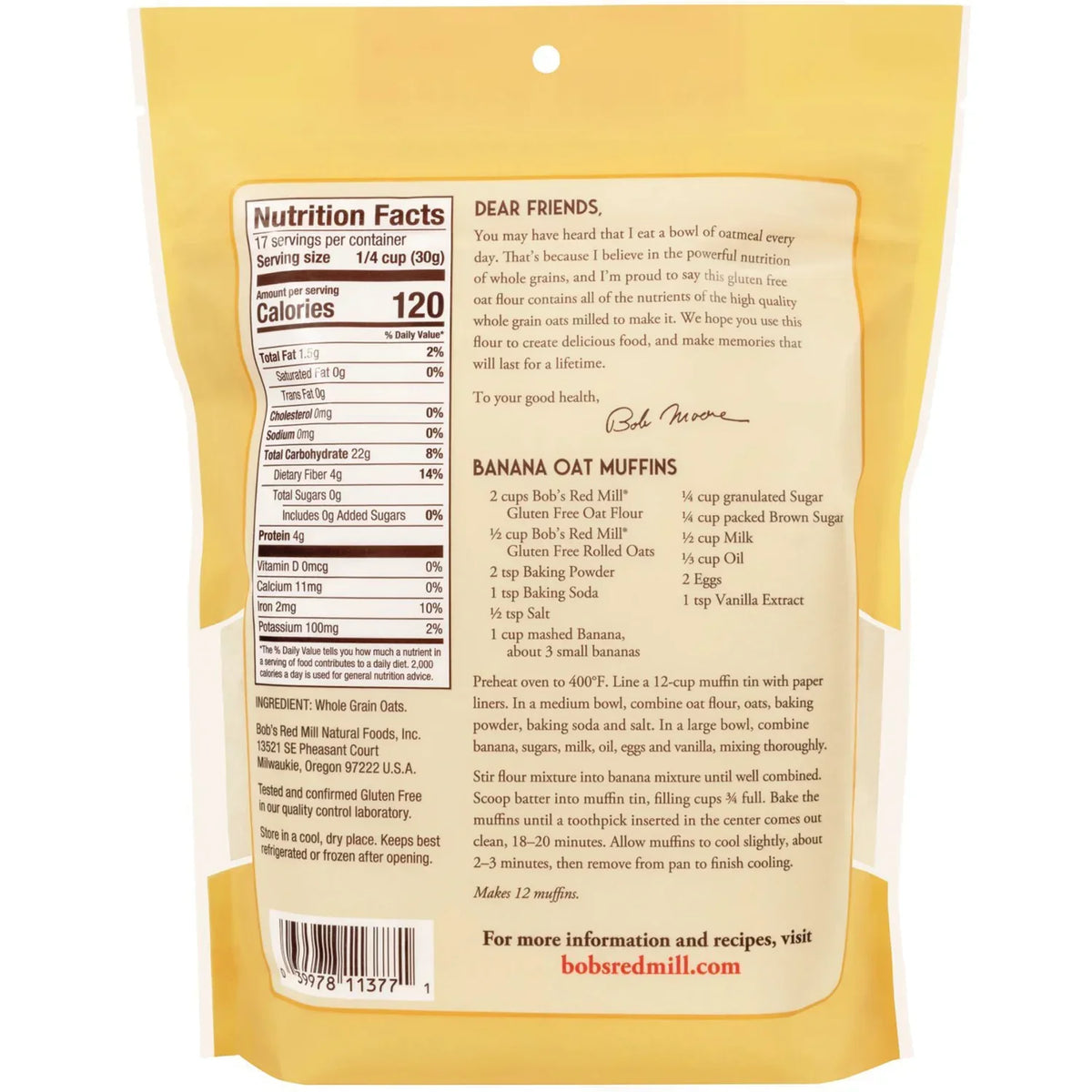 Gluten Free Oat Flour