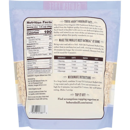 Gluten Free Organic Old Fashioned Rolled Oats