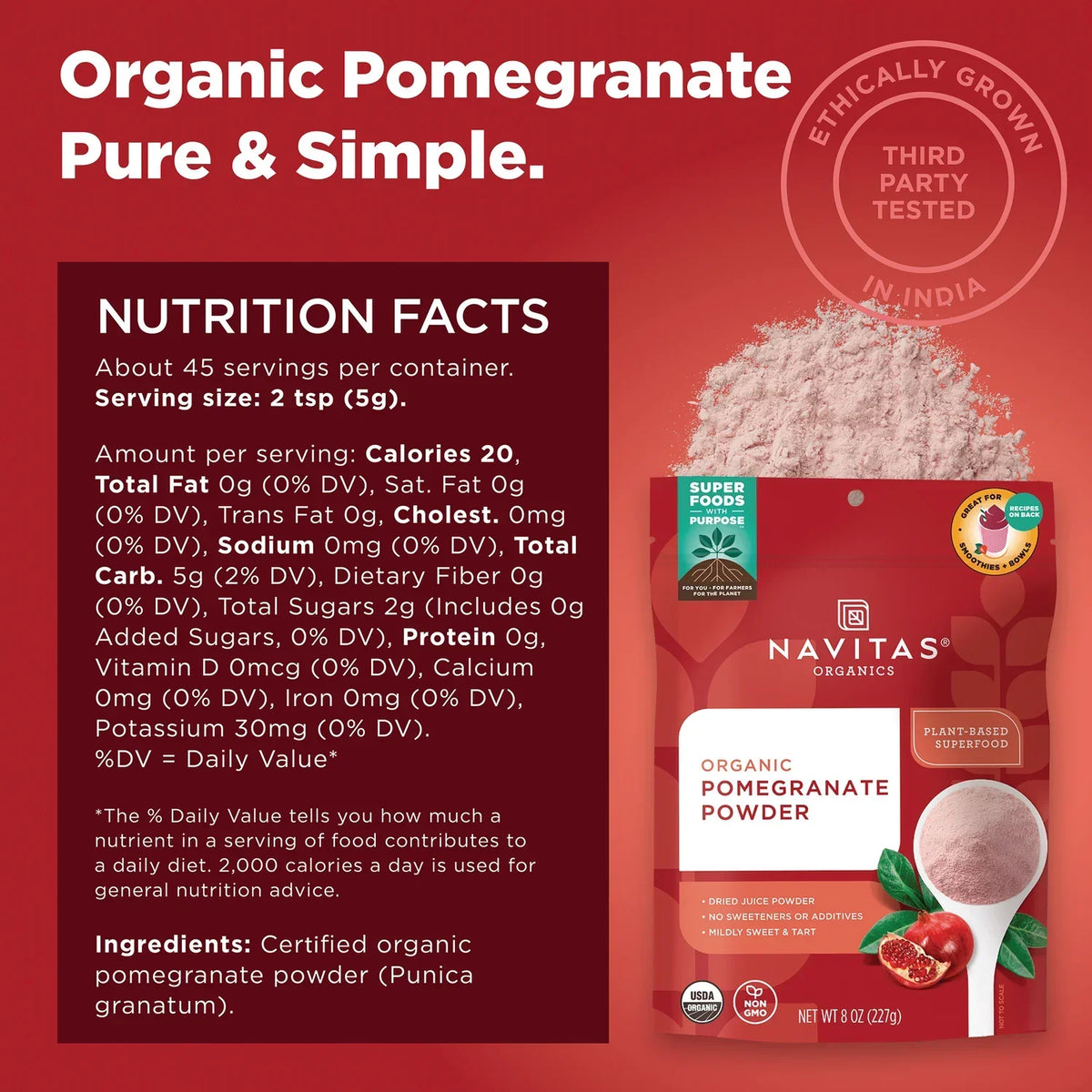 Organic Pomegranate Powder