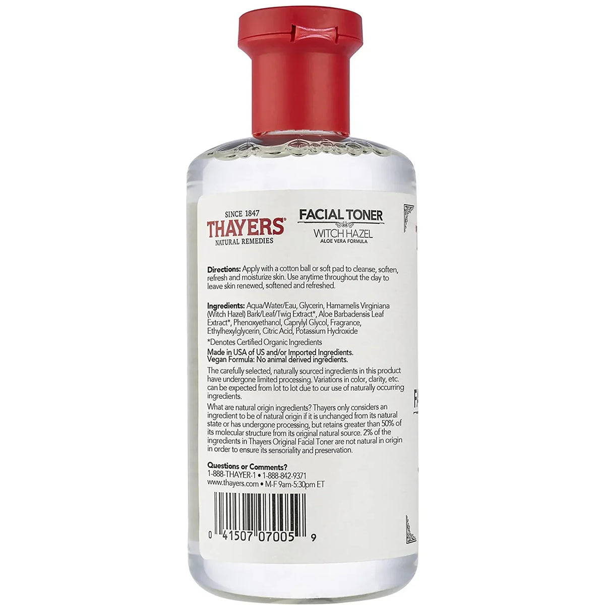 Facial Toner Witch Hazel Aloe Vera Formula - Original