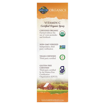 Organics Vitamin C Organic Spray - Orange-Tangerine