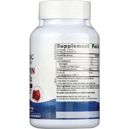 Vitamin D3 + K2 Gummies - Pomegranate