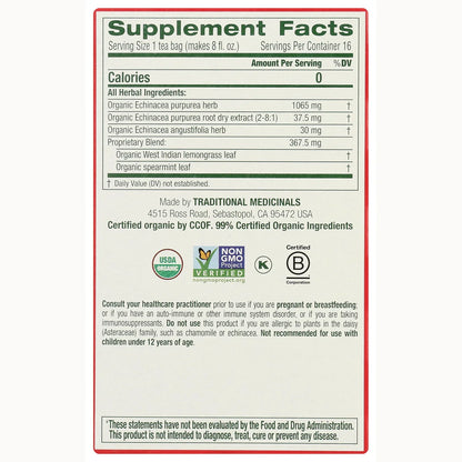 Organic Echinacea Plus Tea - Original with Spearmint