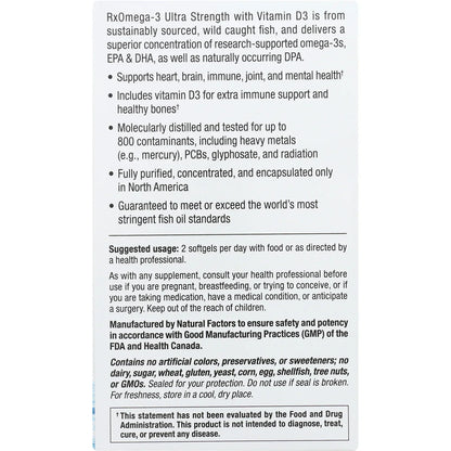 RxOmega-3 Factors Ultra Strength with Vitamin D3