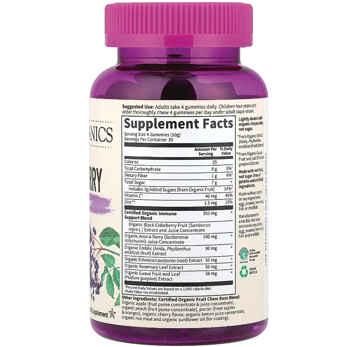 Organics Elderberry Immune Gummy