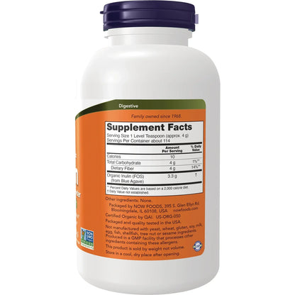 Certified Organic Inulin Prebiotic Pure Powder