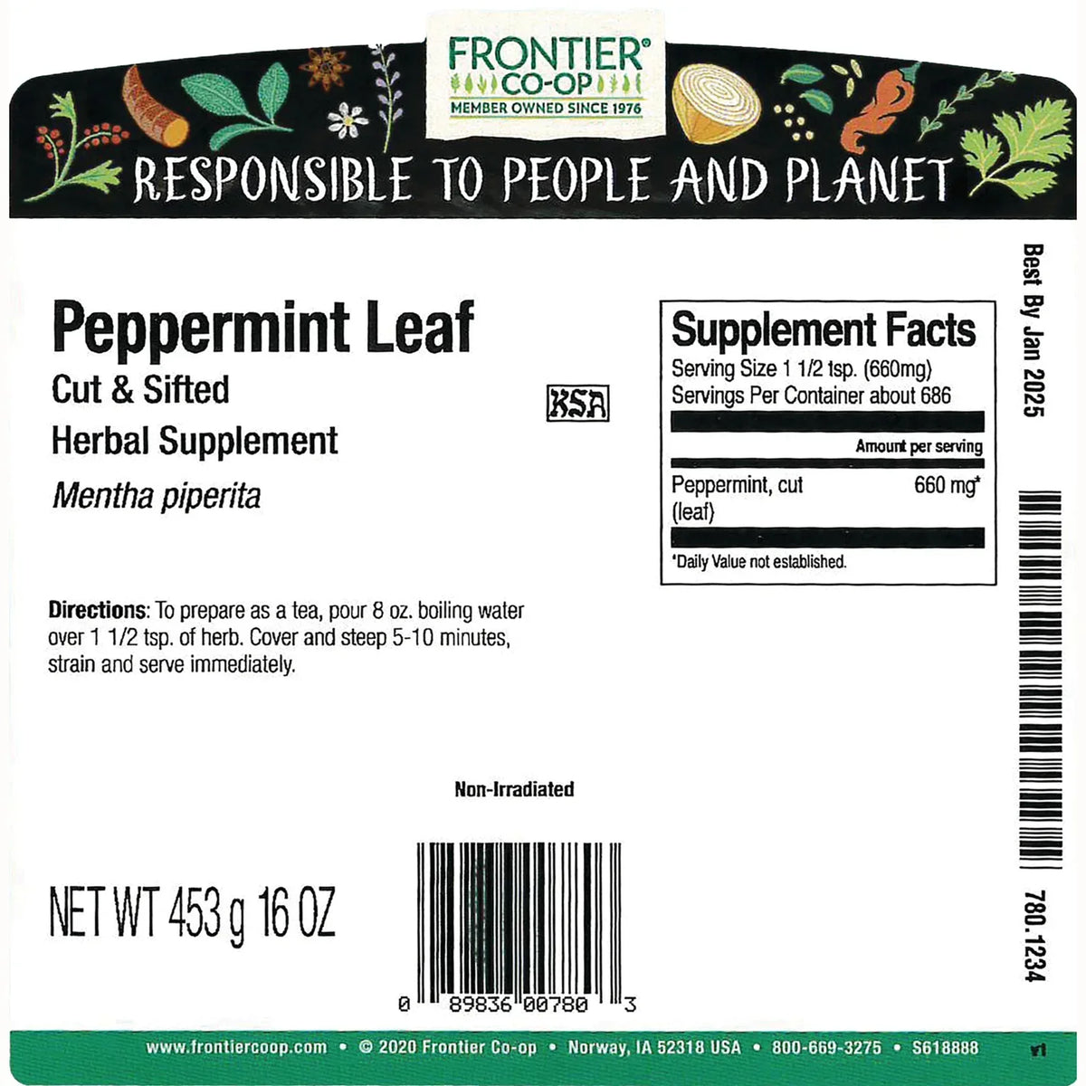 Peppermint Leaf - Cut & Sifted