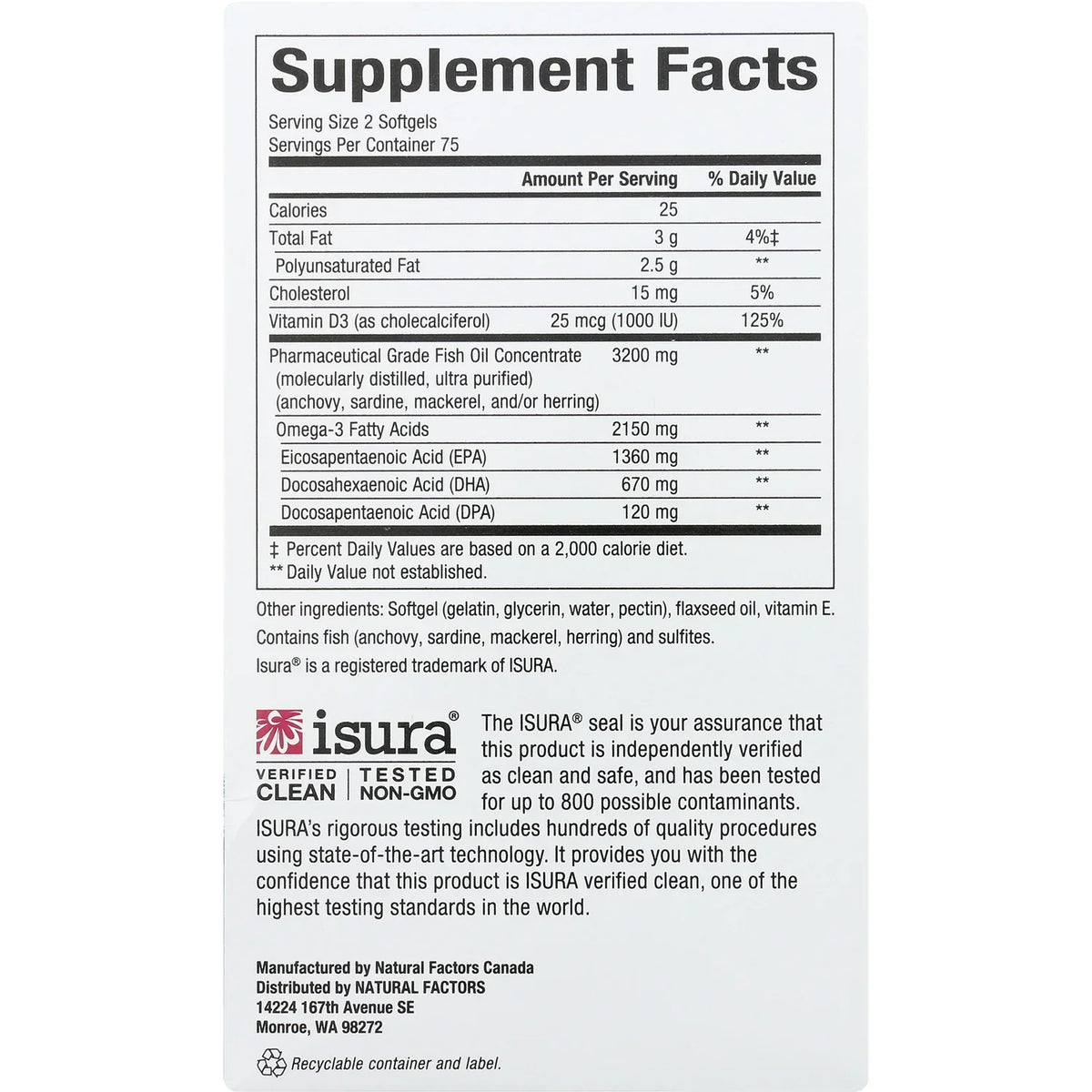 RxOmega-3 Factors Ultra Strength with Vitamin D3